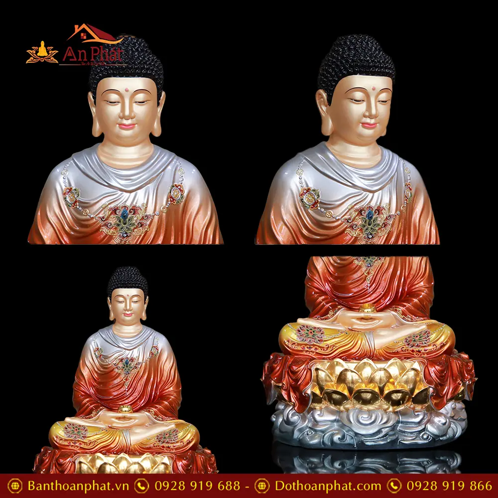 Tượng Phật Bổn Sư Thích Ca Toạ Vân Đồng Cổ Ánh Kim Cao Cấp T2605 15 tuong phat bon su thich ca toa van dong co anh kim cao cap t260500004