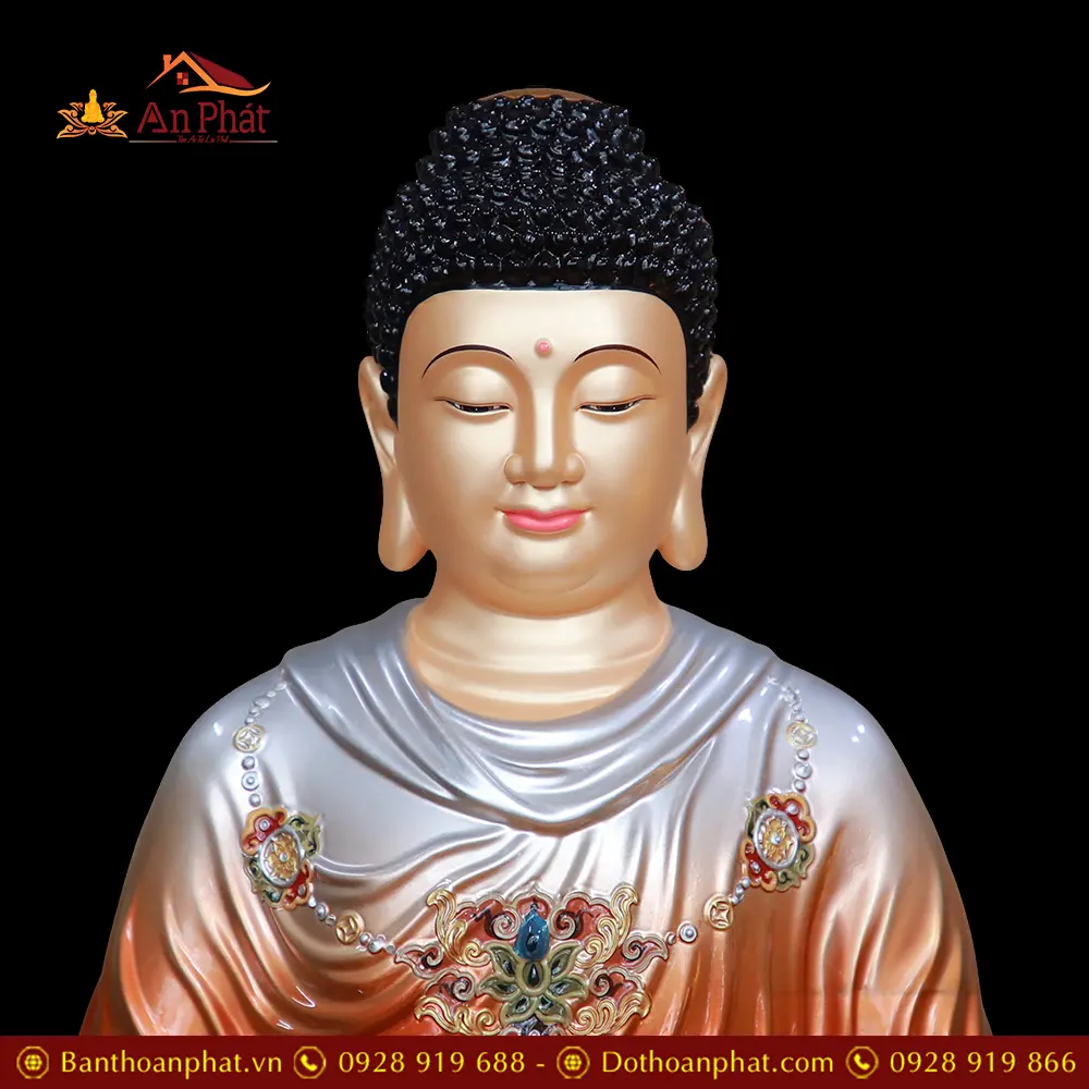 Tượng Phật Bổn Sư Thích Ca Toạ Vân Đồng Cổ Ánh Kim Cao Cấp T2605 14 Tượng Phật Bổn Sư Thích Ca Toạ Vân Đồng Cổ Ánh Kim Cao Cấp T2605