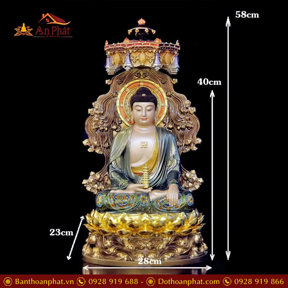 tuong phat duoc su dong cao cap co long che ngoi de non nuoc t269100001