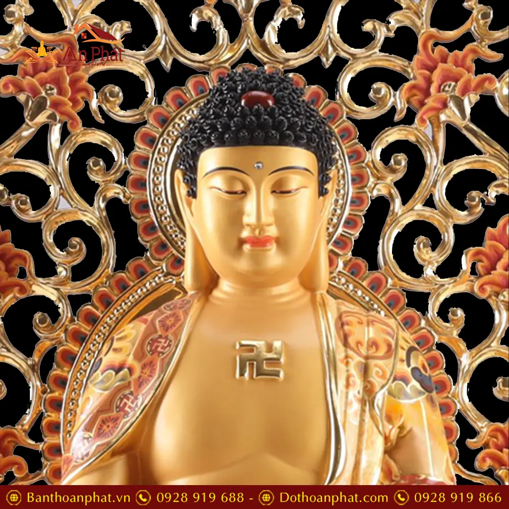 Tượng Phật Dược Sư Đồng Dát Vàng Cao Cấp Ngồi Đài Sen Đế Bát Giác T2687