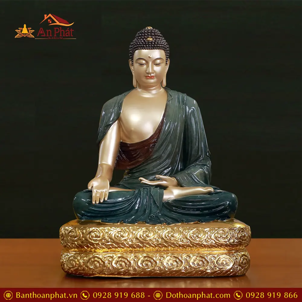 Tượng Phật Dược Sư Đồng Men Độ Cao Cấp Đế Dát Vàng T2690 21 tuong phat duoc su dong men do cao cap de dat vang t269000006