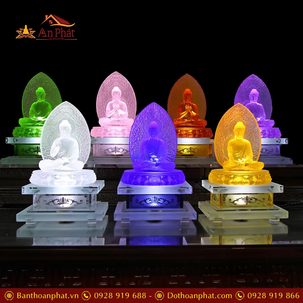 Tượng Phật Dược Sư Thất Phật Lưu Ly Cao Cấp Có Đế Vuông T2684