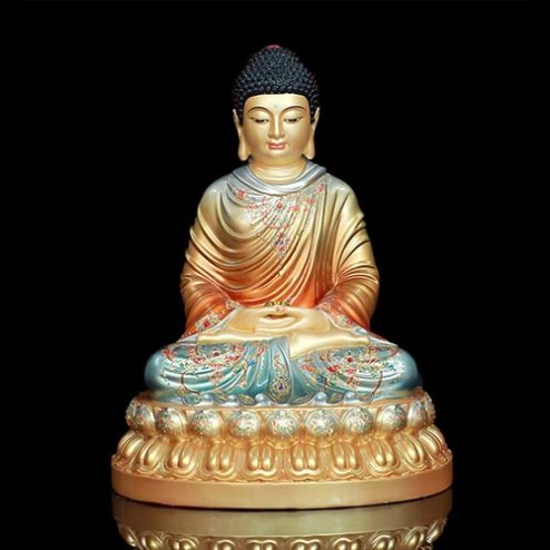 Tượng Phật Thích Ca Đồng Men Cổ Cao Cấp Ngồi Tịnh Tâm T2611