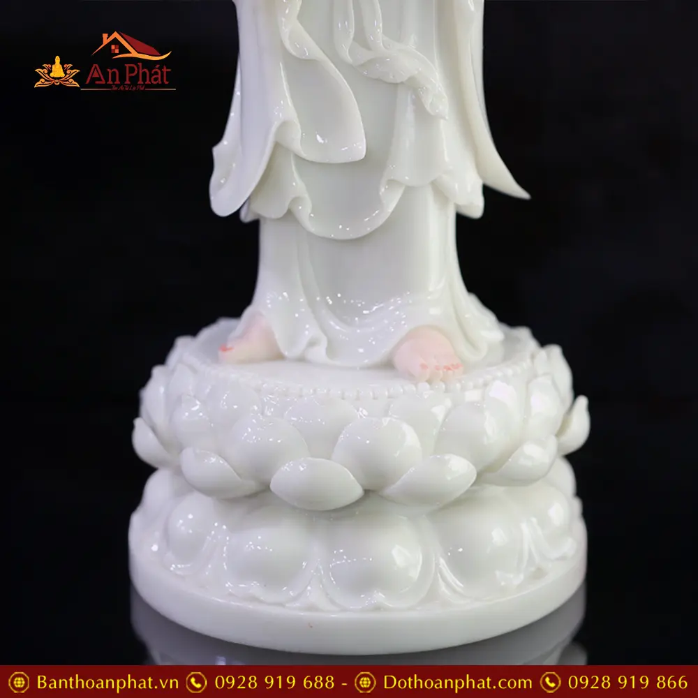 Tượng Quan Âm Bồ Tát Bột Đá Cao Cấp Dáng Đứng T2572 28 tuong quan am bo tat bot da cao cap dang dung t257200011