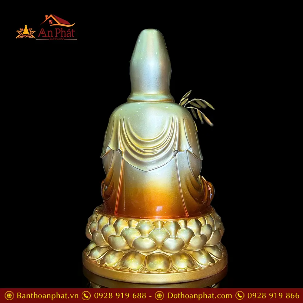 Tượng Quan Âm Bồ Tát Bột Đá Sơn Màu Cam Dáng Ngồi Đài Sen 3 Tầng T2601 21 Tượng Quan Âm Bồ Tát Bột Đá Sơn Màu Cam Dáng Ngồi Đài Sen 3 Tầng T2601