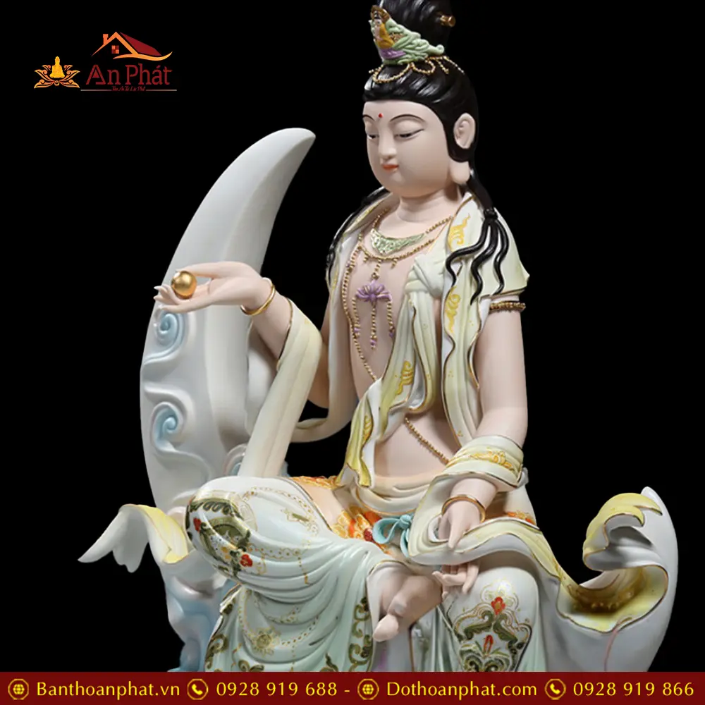 Tương Quan Âm Phật Bà Tự Tại Gốm Cao Cấp Nhập Khẩu T2726 20 Tương Quan Âm Phật Bà Tự Tại Gốm Cao Cấp Nhập Khẩu T2726