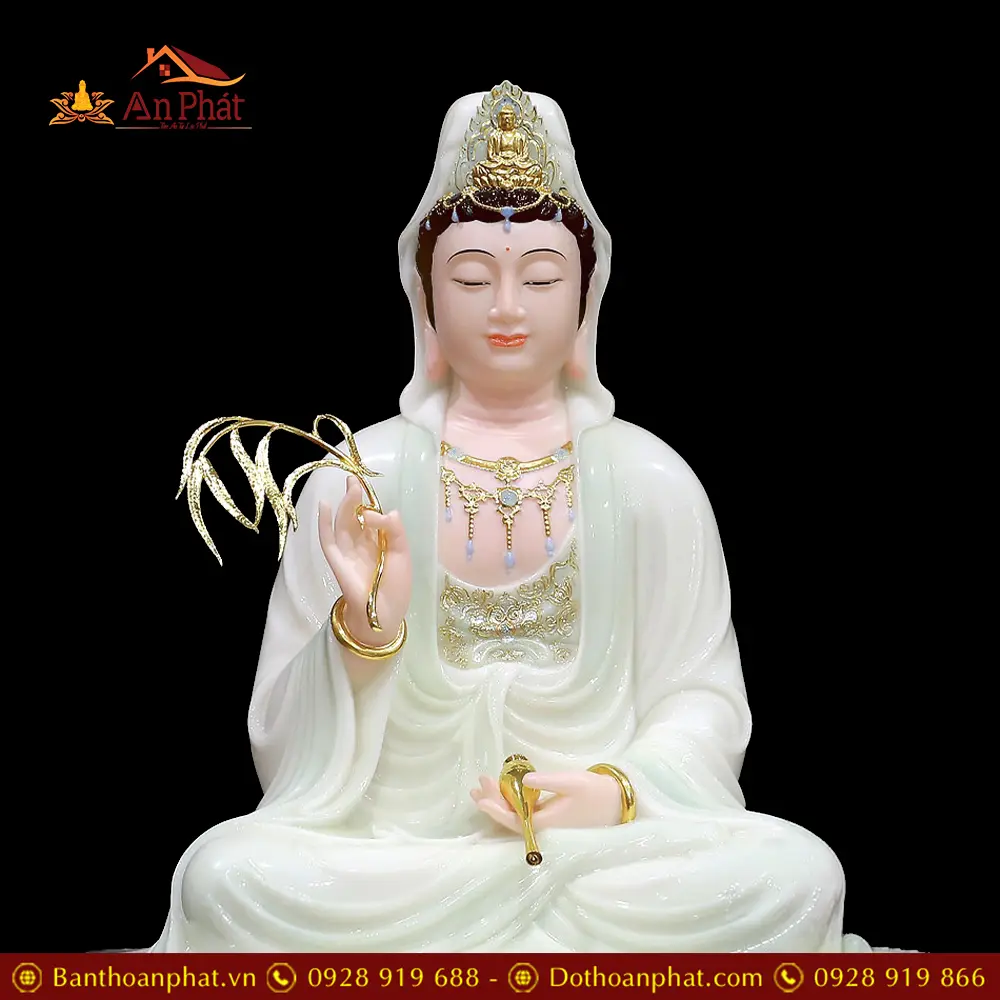 Tượng Quan Thế Âm Bồ Tát Bột Đá Xanh Thiên Thanh Ngồi Tự Tại T2570 20 tuong quan the am bo tat bot da xanh thien thanh ngoi tu tai t257000001