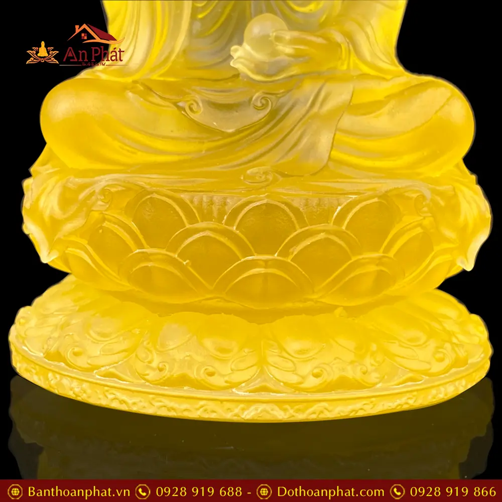 Tượng Quan Thế Âm Bồ Tát Ngồi Đài Sen Lưu Ly Cao Cấp Nhập Khẩu T2585 20 tuong quan the am bo tat ngoi dai sen luu ly cao cap nhap khau t258500002