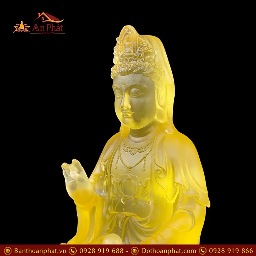 Tượng Quan Thế Âm Bồ Tát Ngồi Đài Sen Lưu Ly Cao Cấp Nhập Khẩu T2585 19 tuong quan the am bo tat ngoi dai sen luu ly cao cap nhap khau t258500005