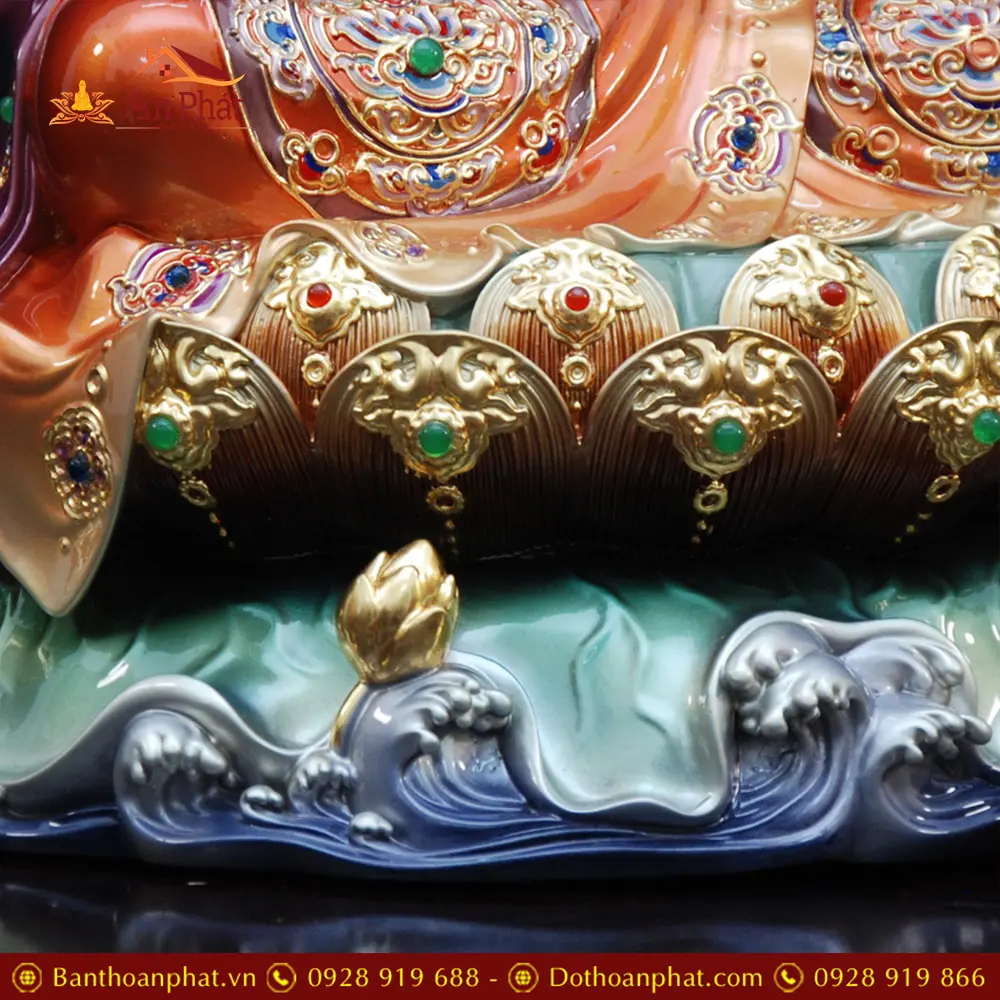 Tượng Quan Thế Âm Bồ Tát Ngồi Non Nước Đồng Sơn Màu Cao Cấp T2566 25 tuong quan the am bo tat ngoi non nuoc dong son mau cao cap t256600003