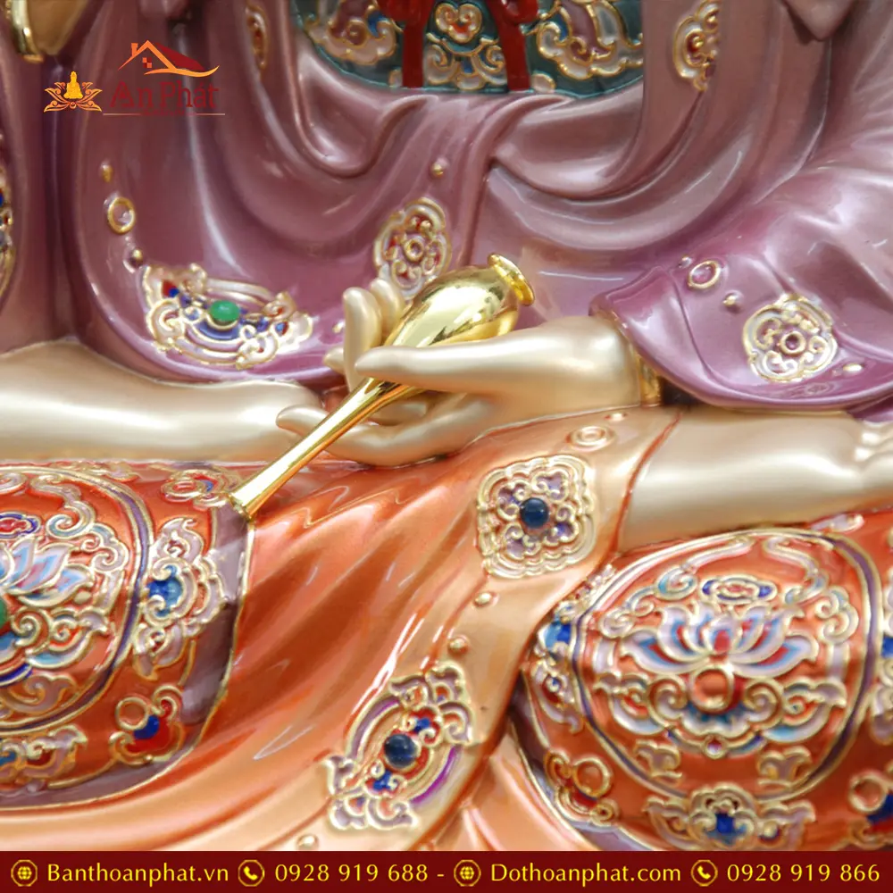 Tượng Quan Thế Âm Bồ Tát Ngồi Non Nước Đồng Sơn Màu Cao Cấp T2566 24 tuong quan the am bo tat ngoi non nuoc dong son mau cao cap t256600004