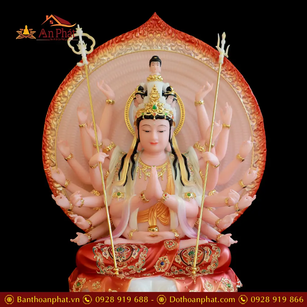 tuong thien thu thien nhan nghin mat nghin tay bot da son mau ve gam t267300004