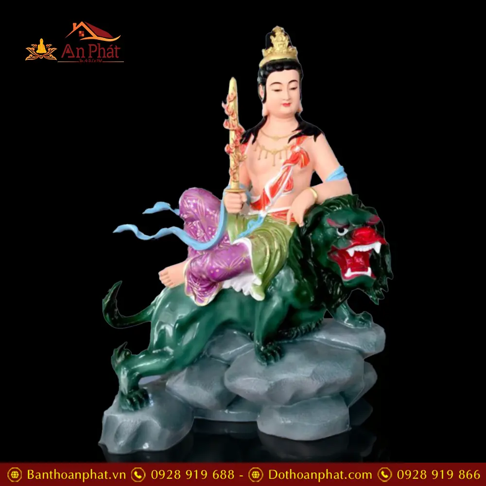 Bộ Tượng Văn Thù Phổ Hiền Bồ Tát Composite Cao Cấp T2743