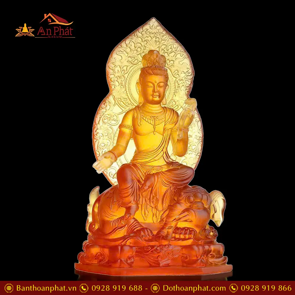 Bộ Tương Văn Thù Phổ Hiền Bồ Tát Lưu Ly Cao Cấp T2740