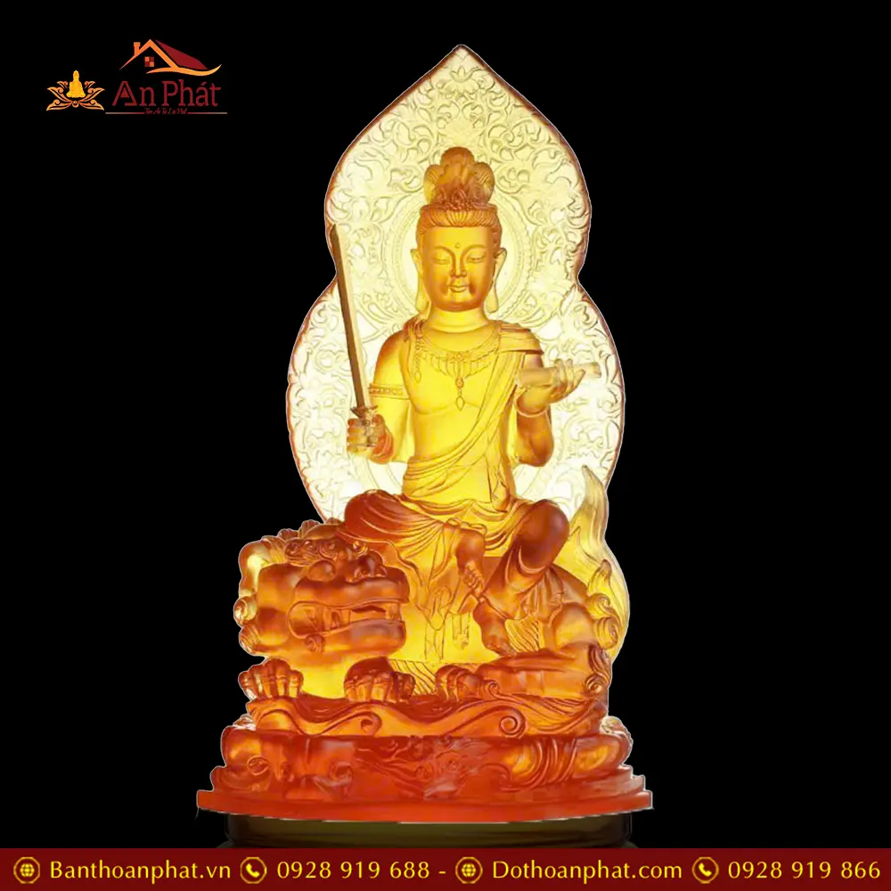 Bộ Tương Văn Thù Phổ Hiền Bồ Tát Lưu Ly Cao Cấp T2740