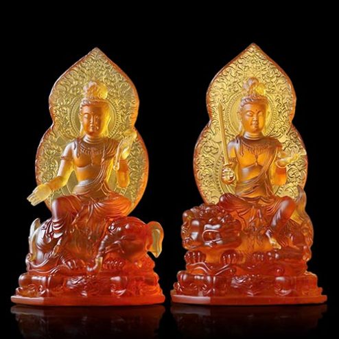 Bộ Tương Văn Thù Phổ Hiền Bồ Tát Lưu Ly Cao Cấp T2740