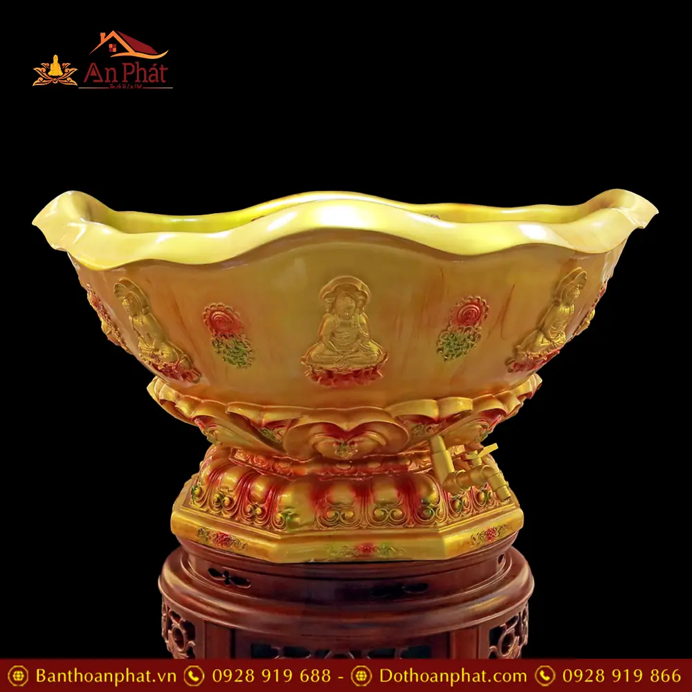 Chậu Tắm Phật Hoa Sen Composite Viền Nổi Nhập Khẩu T2760