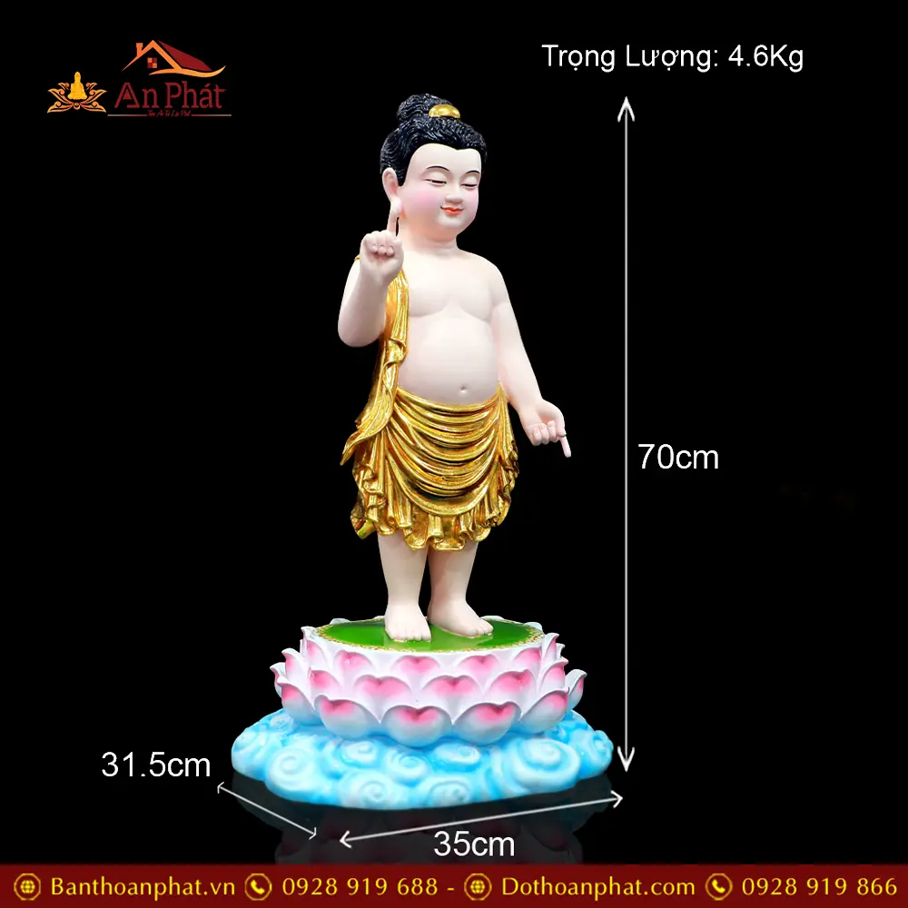 tuong phat dan sanh compposite dat vang mau lien hoa t274400001