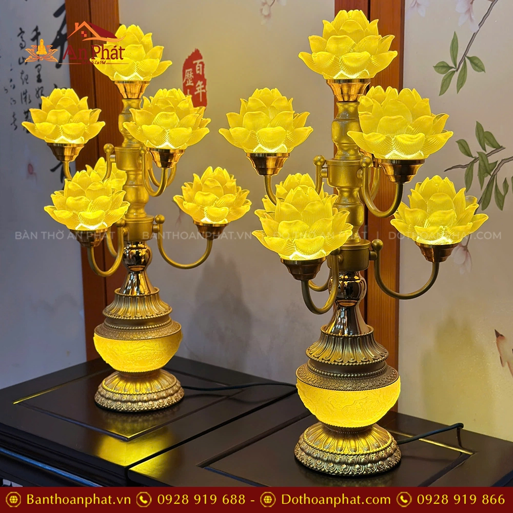 Den tho dien hoa sen nhap khau DTD1521 5
