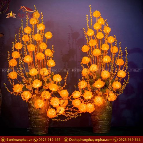 Đôi đèn thờ bình hoa cao cấp DTD872 2 Đôi đèn thờ bình hoa cao cấp DTD872