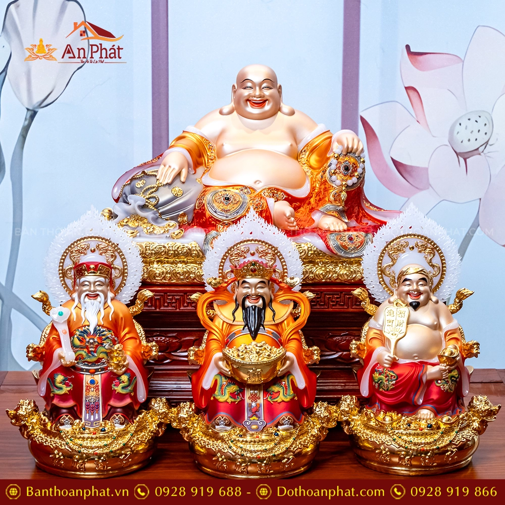 Bộ 4 Tượng Thần Tài Song Long Ngọc Thạch Phủ Đồng Dát Vàng T2783 19 Bộ 4 Tượng Thần Tài Song Long Ngọc Thạch Phủ Đồng Dát Vàng T2783