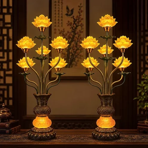Đèn thờ đẹp hoa văn dập nổi DTD1453