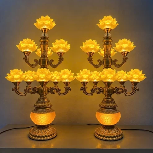 Đèn thờ đẹp thân hợp kim cao cấp DTD1316