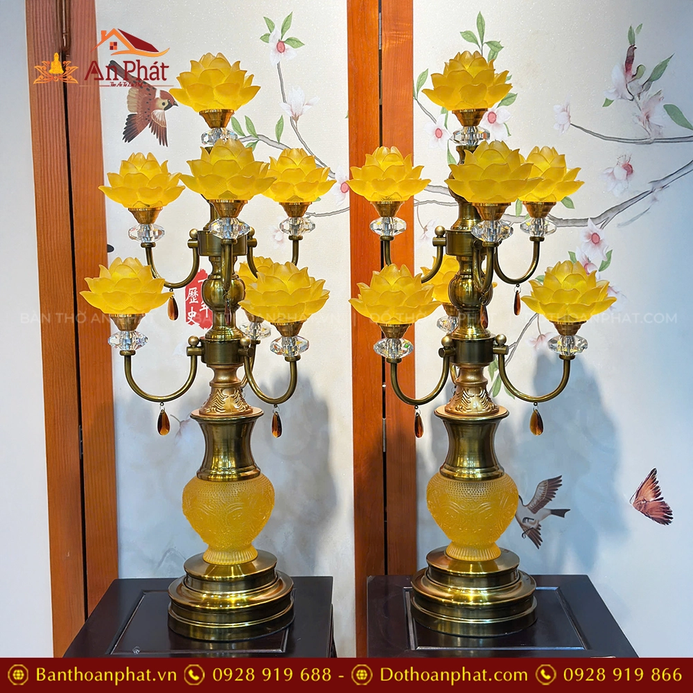 Mẫu đèn thờ cành móc thân hợp kim mạ vàng cao cấp DTD1372 13 Mẫu đèn thờ cành móc thân hợp kim mạ vàng cao cấp DTD1372