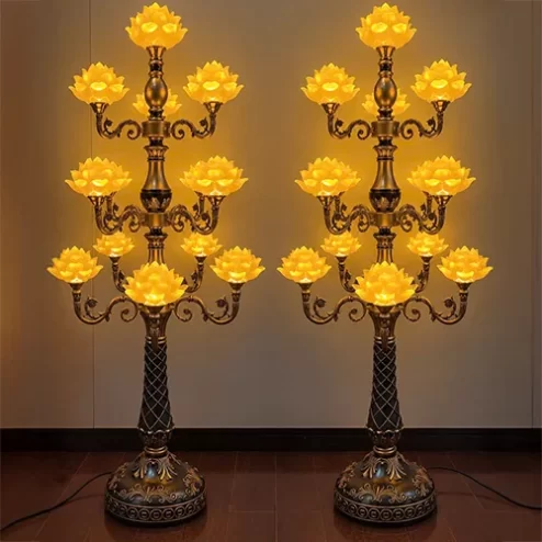 Mẫu đèn thờ đẹp thân hợp kim cao cấp DTD1485