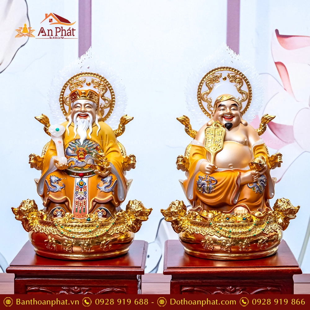 Tượng Tài Địa Song Long Ngọc Thạch Phủ Đồng Dát Vàng T2773 21 Tượng Tài Địa Song Long Ngọc Thạch Phủ Đồng Dát Vàng T2773