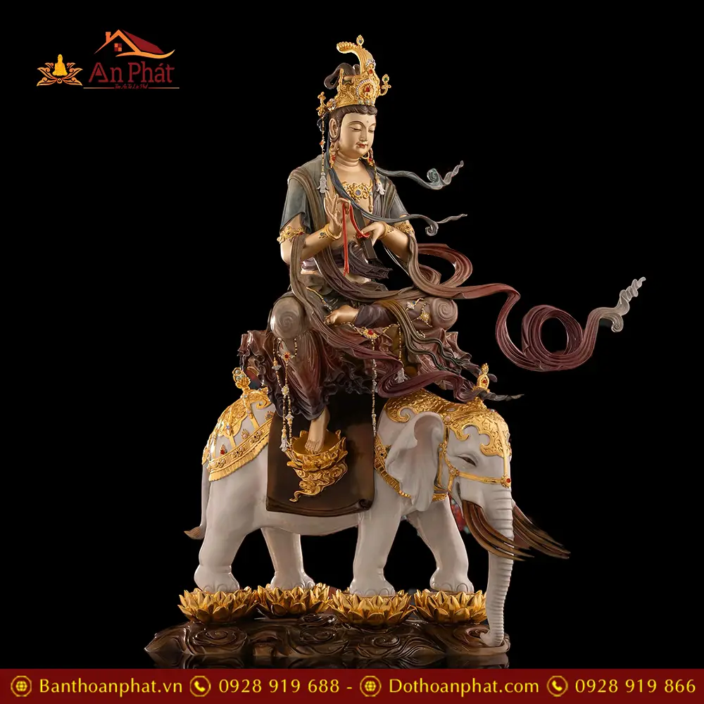 Tượng Hoa Nghiêm Tam Thánh Đồng Mạ Vàng Sơn Giả Cổ Cao Cấp T2776 24 Tượng Hoa Nghiêm Tam Thánh Đồng Mạ Vàng Sơn Giả Cổ Cao Cấp T2776