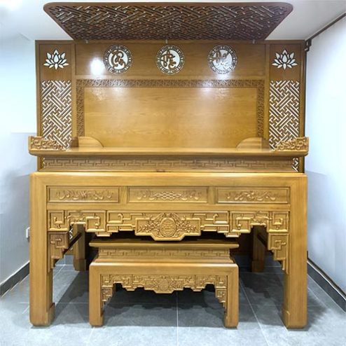 Án Gian Thờ Đẹp Bàn Thờ Gỗ Mít BT-9030