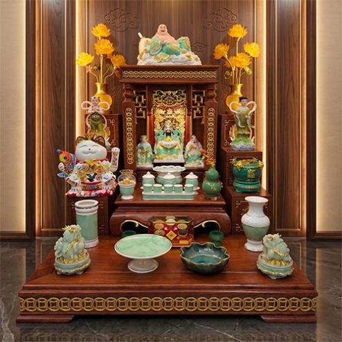 Bàn Thần Tài Gỗ Hương Đá Cao Cấp Đồ Thờ Nhập Khẩu TT-2733