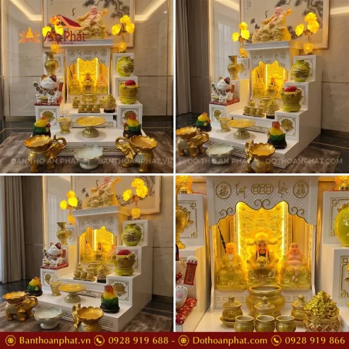Bàn Thần Tài Hiện Đại Trắng Đồ Thờ Bát Nhã Tâm Kinh Nhập Khẩu TT-2703 4 ban than tai hien dai trang do tho bat nha tam kinh nhap khau tt 270300003