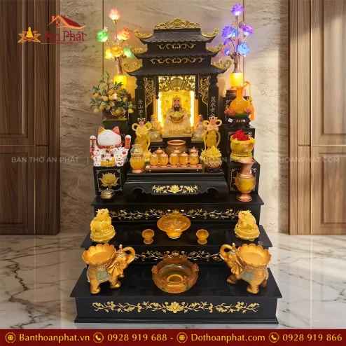 Bàn Thần Tài Sang Trọng Gỗ Hương Cao Cấp Đồ Thờ Lưu Ly Nhập Khẩu TT-2737 3 ban than tai sang trong go huong cao cap do tho luu ly nhap khau tt 273700002