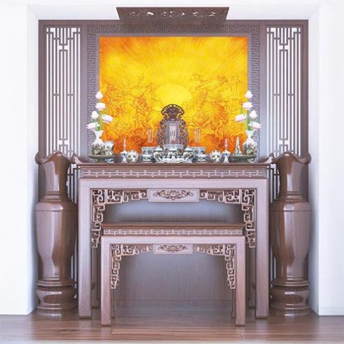 Bàn Thờ Chung Cư Gỗ Sồi BT-8815