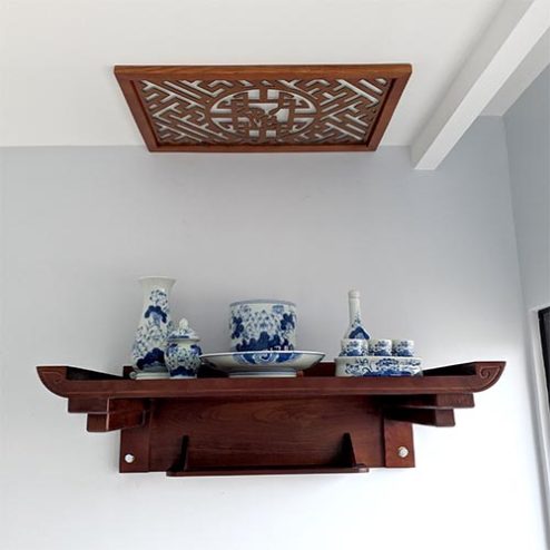Bàn Thờ Chung Cư Treo Tường Mẫu Đơn Giản BT-8746