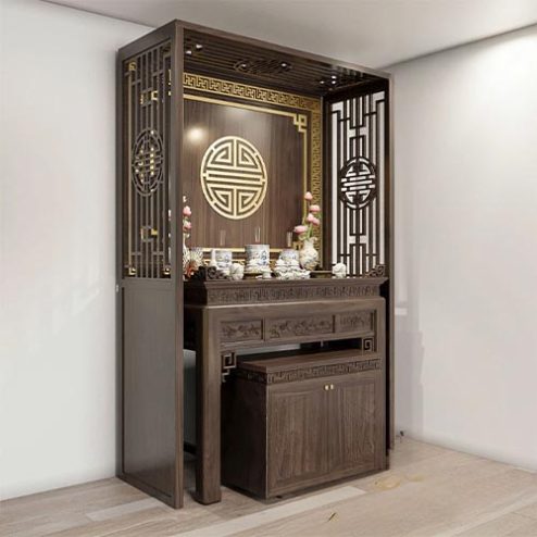 Bàn Thờ Chung Cư Tủ Thờ Hiện Đại Có Vách Ngăn BT-9070