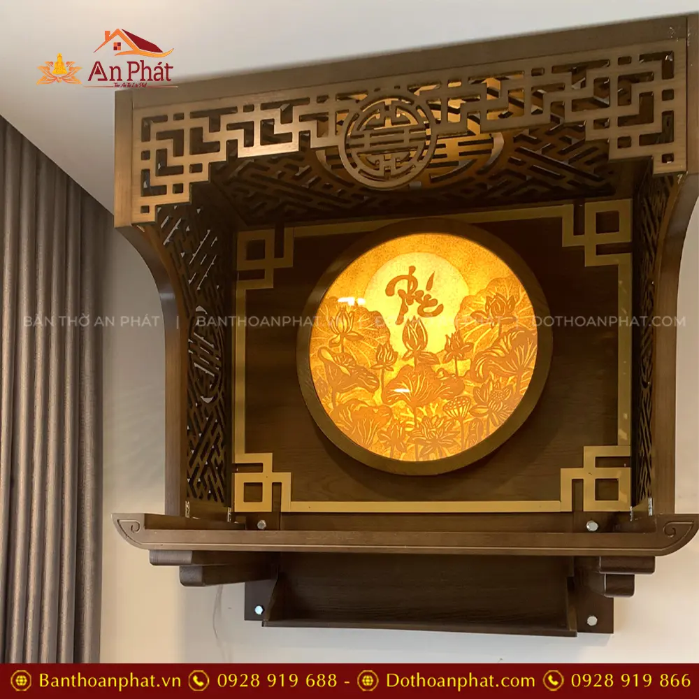 Bàn Thờ Đẹp Cho Nhà Chung Cư Treo Tường BT-8789 11 Bàn Thờ Đẹp Cho Nhà Chung Cư Treo Tường BT-8789