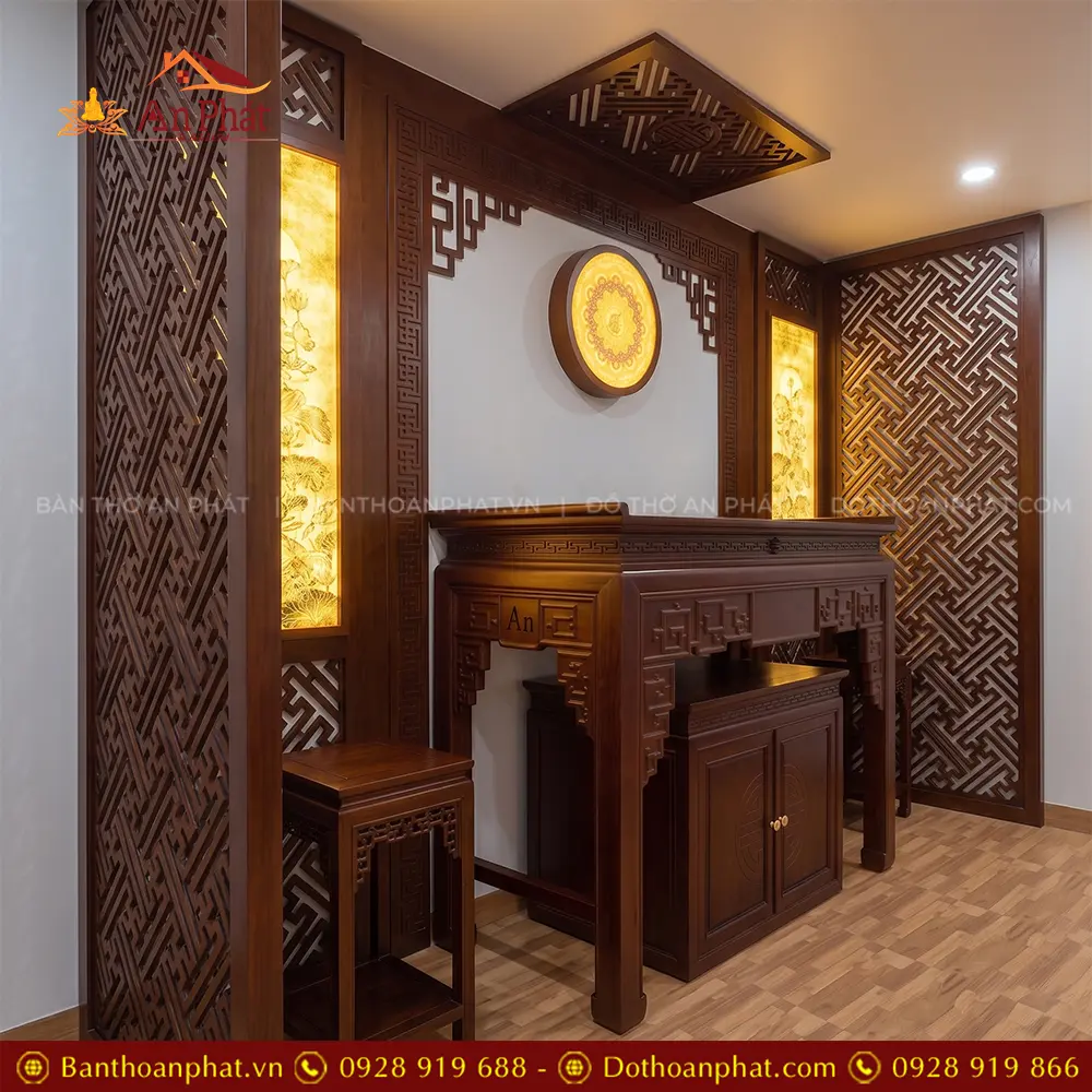 Bàn Thờ Đẹp Tủ Thờ Gia Tiên Gỗ Cao Cấp BT-9102 15 Bàn Thờ Đẹp Tủ Thờ Gia Tiên Gỗ Cao Cấp BT-9102