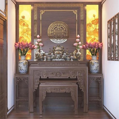 Bàn Thờ Gia Tiên Cho Nhà Chung Cư BT-8911