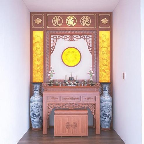 Bàn Thờ Gia Tiên Gỗ Hương Đá BT-8807