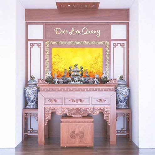 Bàn Thờ Gia Tiên Gỗ Hương Đá Cao Cấp BT-8817