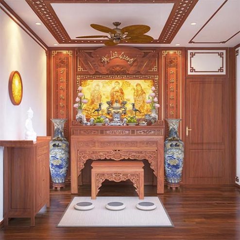 Bàn Thờ Gia Tiên Gỗ Hương Đá Cao Cấp BT-8841