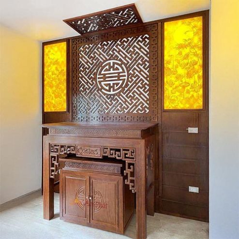 Bàn Thờ Gia Tiên Tủ Thờ Đẹp Gỗ Gõ Đỏ BT-8984