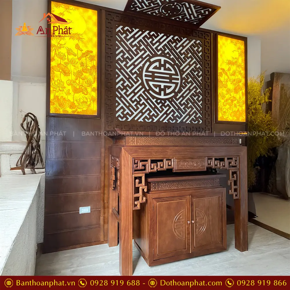 Bàn Thờ Gia Tiên Tủ Thờ Đẹp Gỗ Gõ Đỏ BT-8984 14 Bàn Thờ Gia Tiên Tủ Thờ Đẹp Gỗ Gõ Đỏ BT-8984