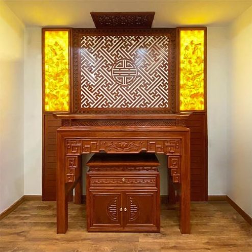 Bàn Thờ Gia Tiên Tủ Thờ Gỗ Hương Đá BT-8987