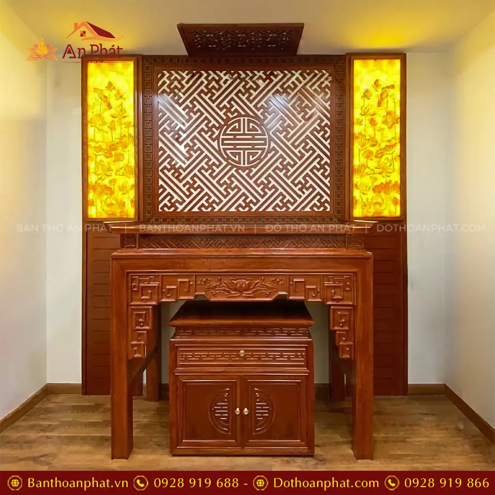 Bàn Thờ Gia Tiên Tủ Thờ Gỗ Hương Đá BT-8987 13 Bàn Thờ Gia Tiên Tủ Thờ Gỗ Hương Đá BT-8987