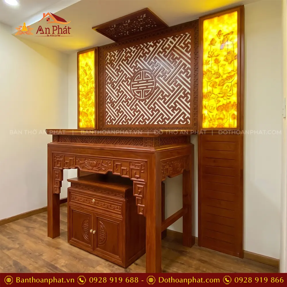Bàn Thờ Gia Tiên Tủ Thờ Gỗ Hương Đá BT-8987 14 Bàn Thờ Gia Tiên Tủ Thờ Gỗ Hương Đá BT-8987