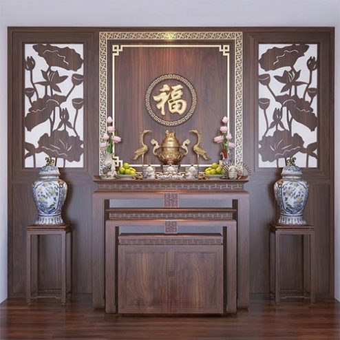 Bàn Thờ Gia Tiên Tủ Thờ Hiện Đại BT-9073